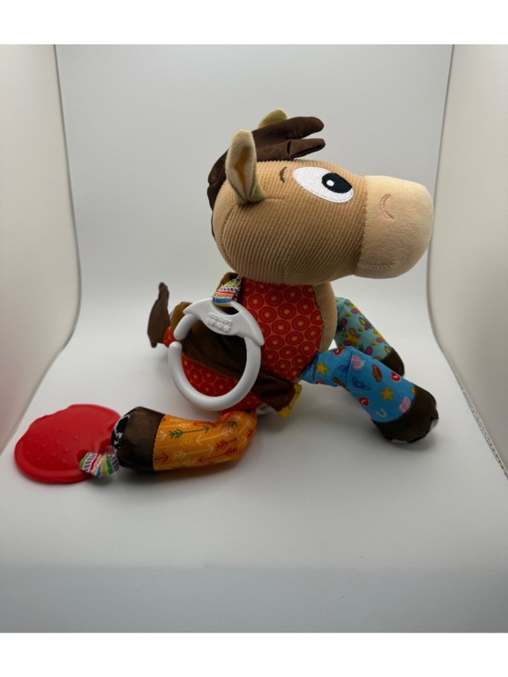 Lamaze Disney Baby Pixar Toy Story BULLSEYE 7” Plush Stroller Toy w/Clip Teether